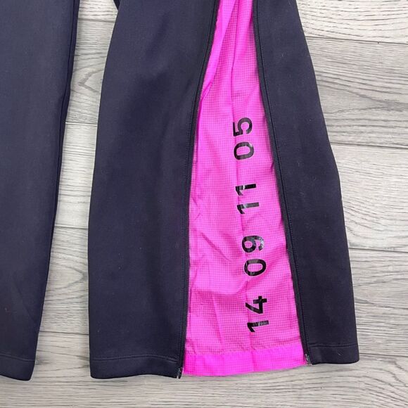 Nike Women Size S Black Pink Sportswear Tech Pack Fleece Wide Leg Sweatpants Gym - Picture 10 of 17